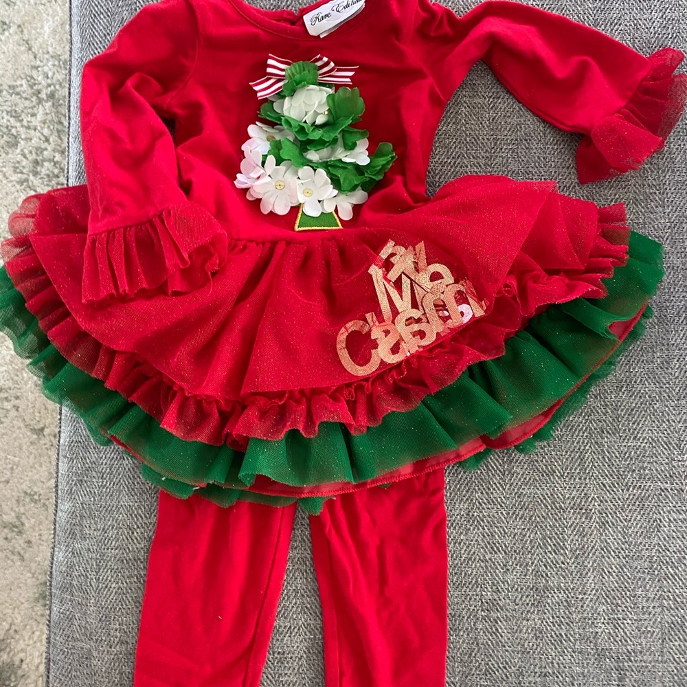 Girls two piece Christmas outfit